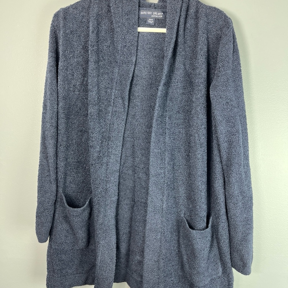Barefoot Dreams Charcoal Open Front Cardigan